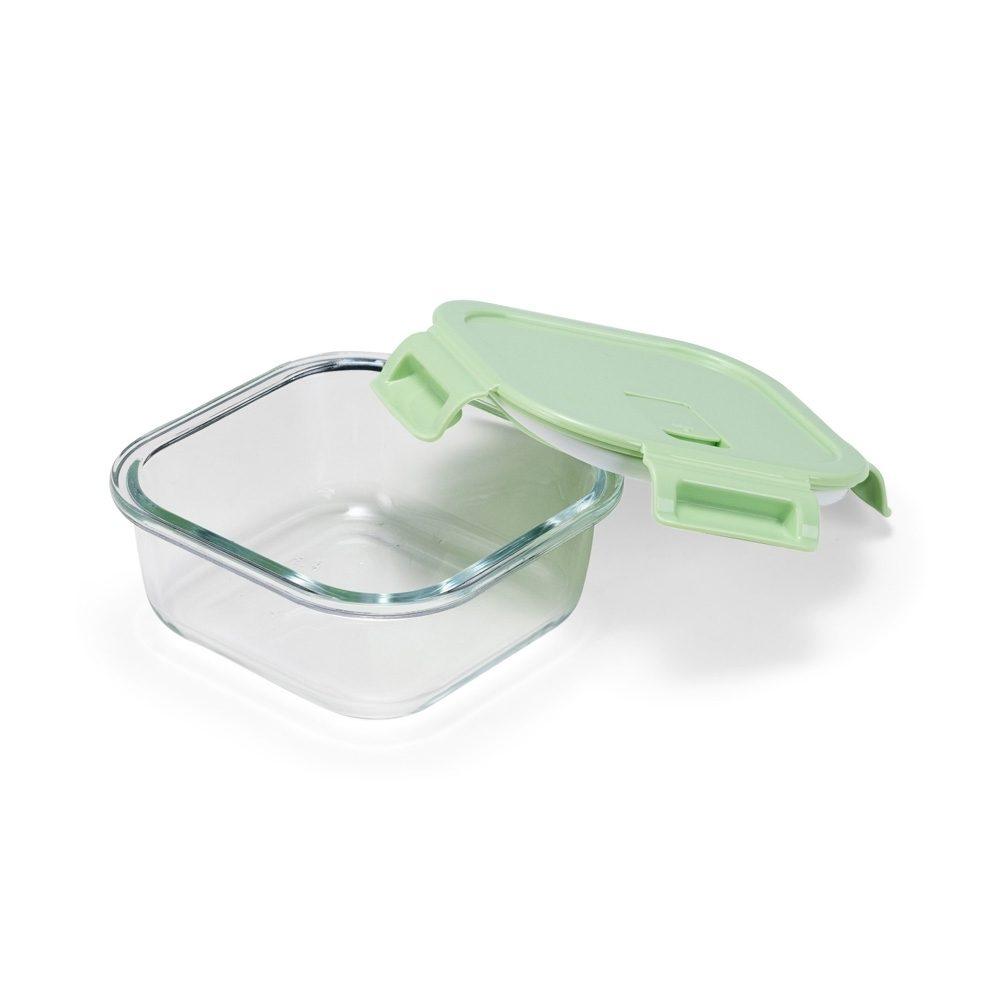Marmita vidro 450ml GO1675 na cor Verde e transparente, brinde personalizado Sky Brindes