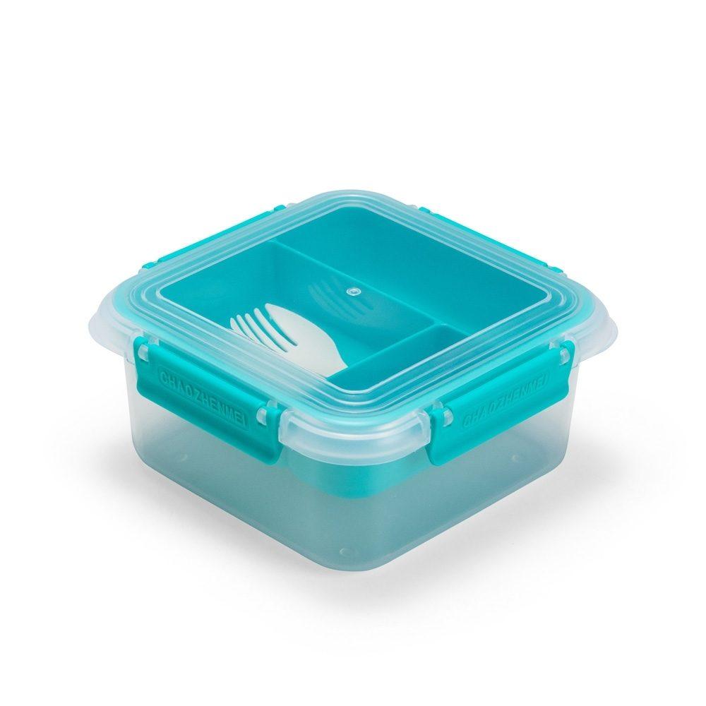 Marmita hermética plástico 1l GO1689 na cor Verde e transparente, brinde personalizado Sky Brindes