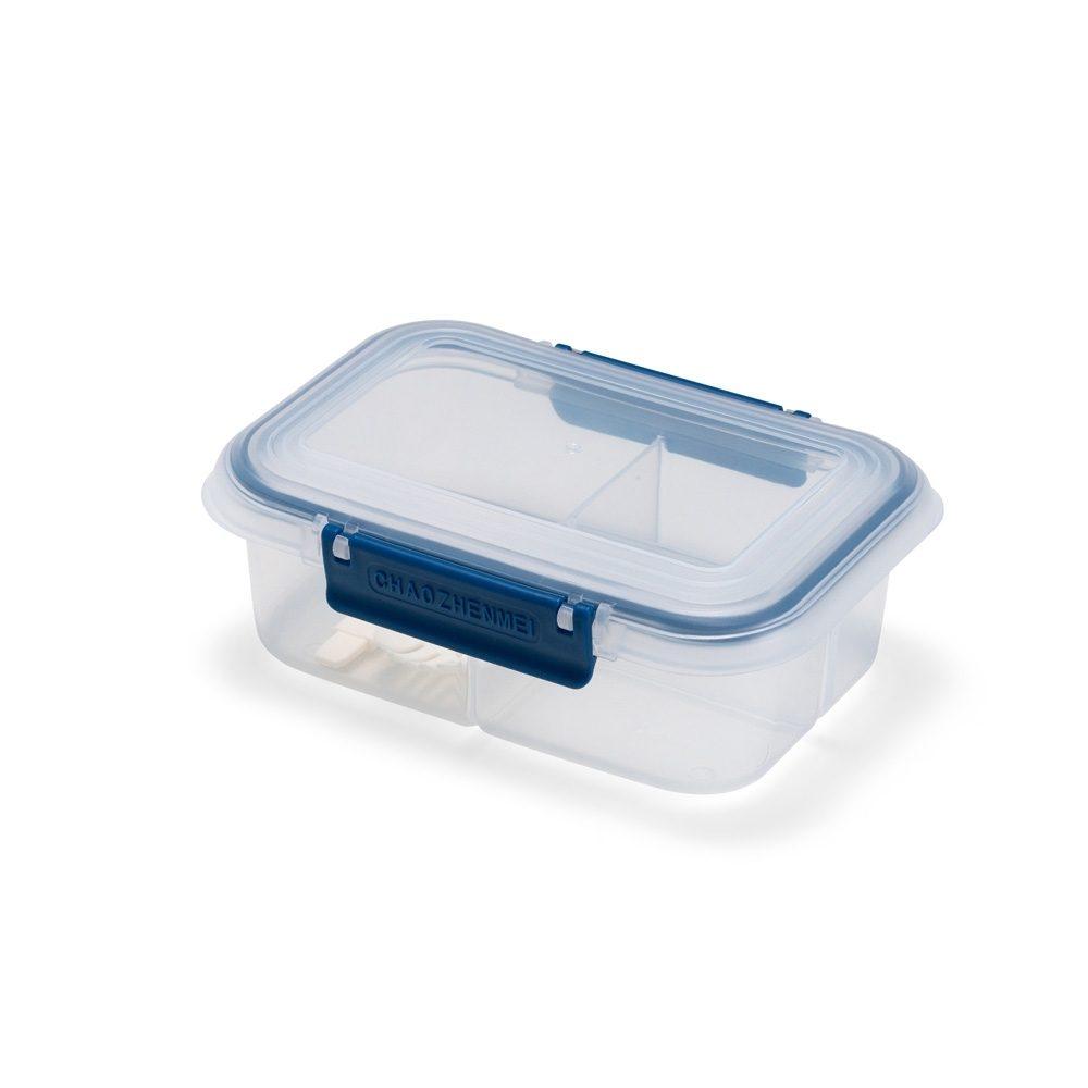 Marmita hermética plástico 650ml GO1690 na cor Transparente e transparente, brinde personalizado Sky Brindes