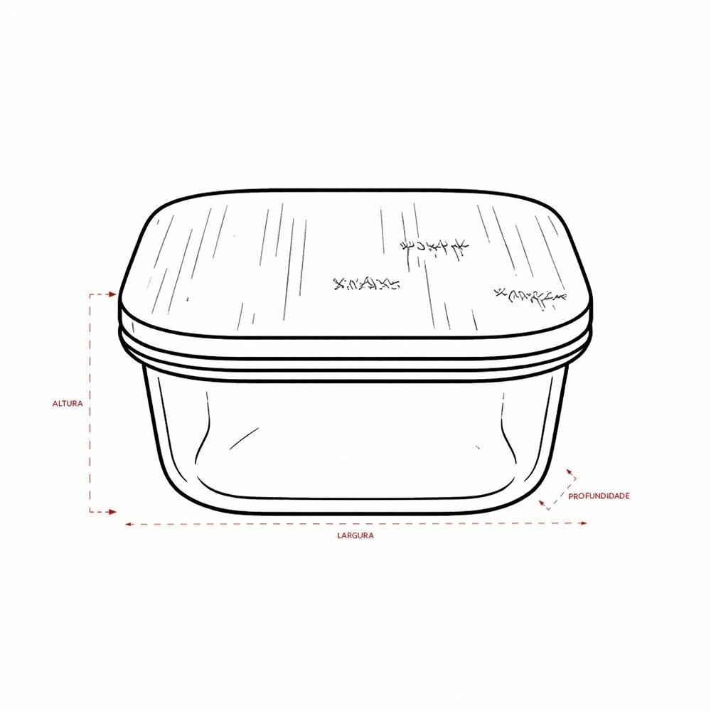 Marmita vidro 250 ml GO1693 na cor Transparente e bambu, brinde personalizado Sky Brindes