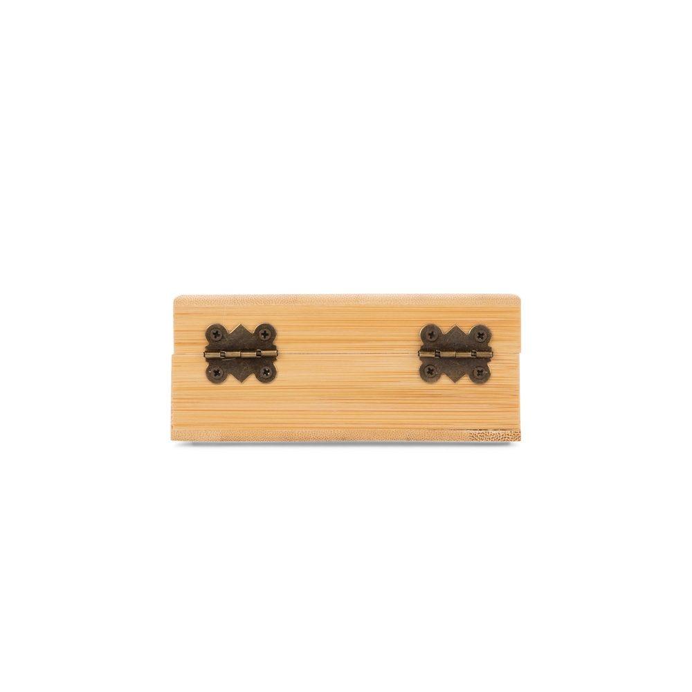 Kit vinho 2 peças GO1709 na cor Bambu e bambu, brinde personalizado Sky Brindes
