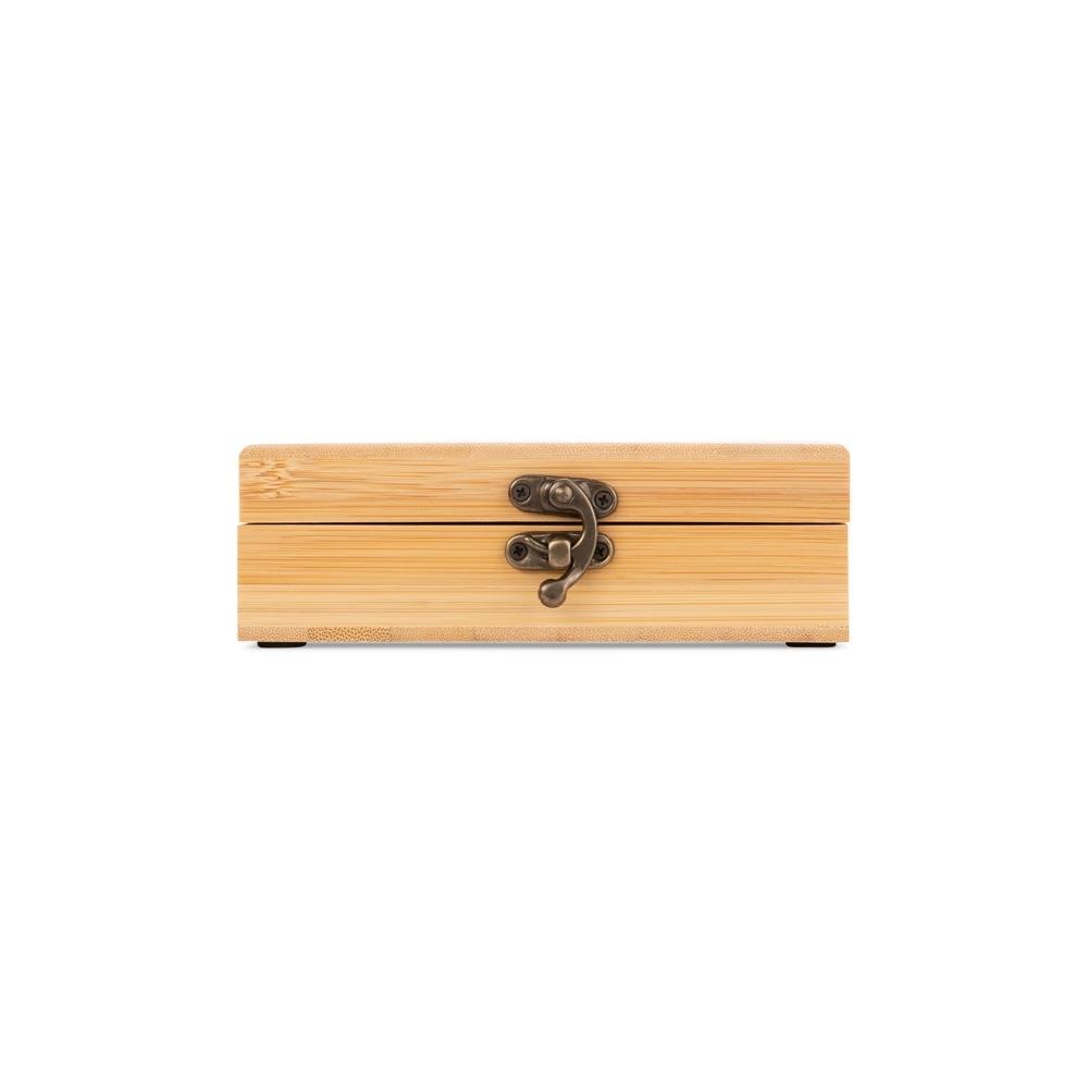 Kit vinho 4 peças GO1711 na cor Bambu e bambu, brinde personalizado Sky Brindes
