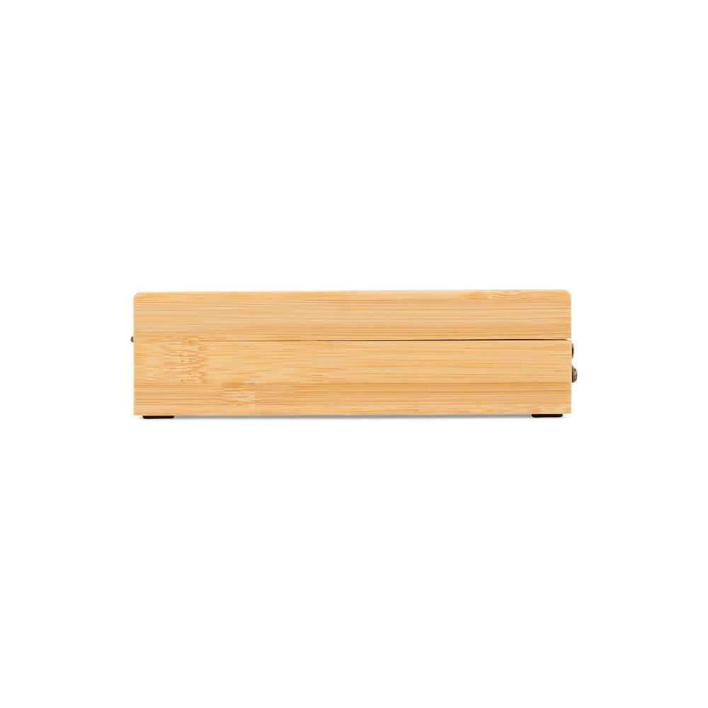 Kit vinho 4 peças GO1711 na cor Bambu e bambu, brinde personalizado Sky Brindes