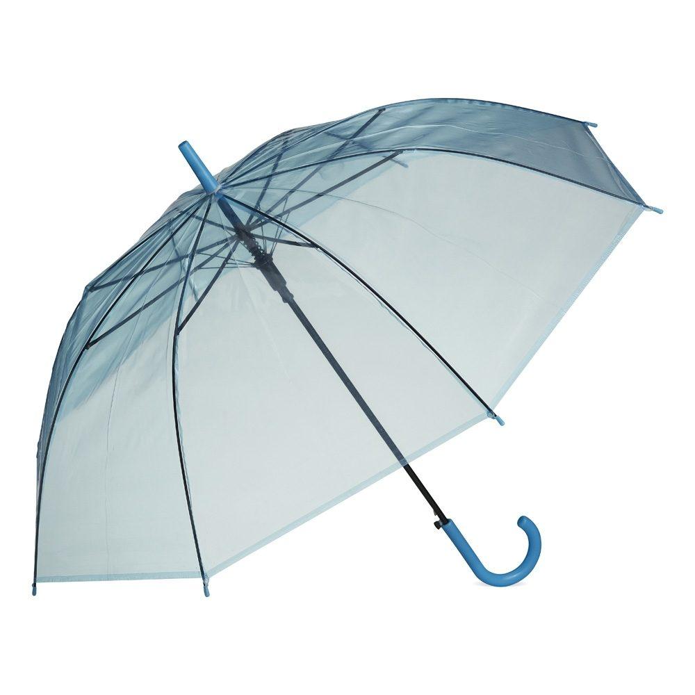 Guarda-chuva transparente GU0001 na cor Azul, brinde personalizado Sky Brindes