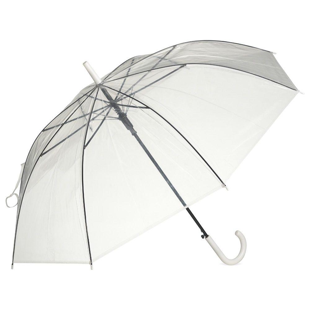 Guarda-chuva transparente GU0001 na cor Branco, brinde personalizado Sky Brindes