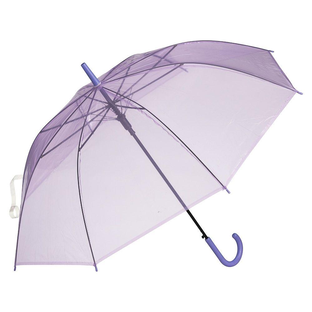 Guarda-chuva transparente GU0001 na cor Roxo, brinde personalizado Sky Brindes