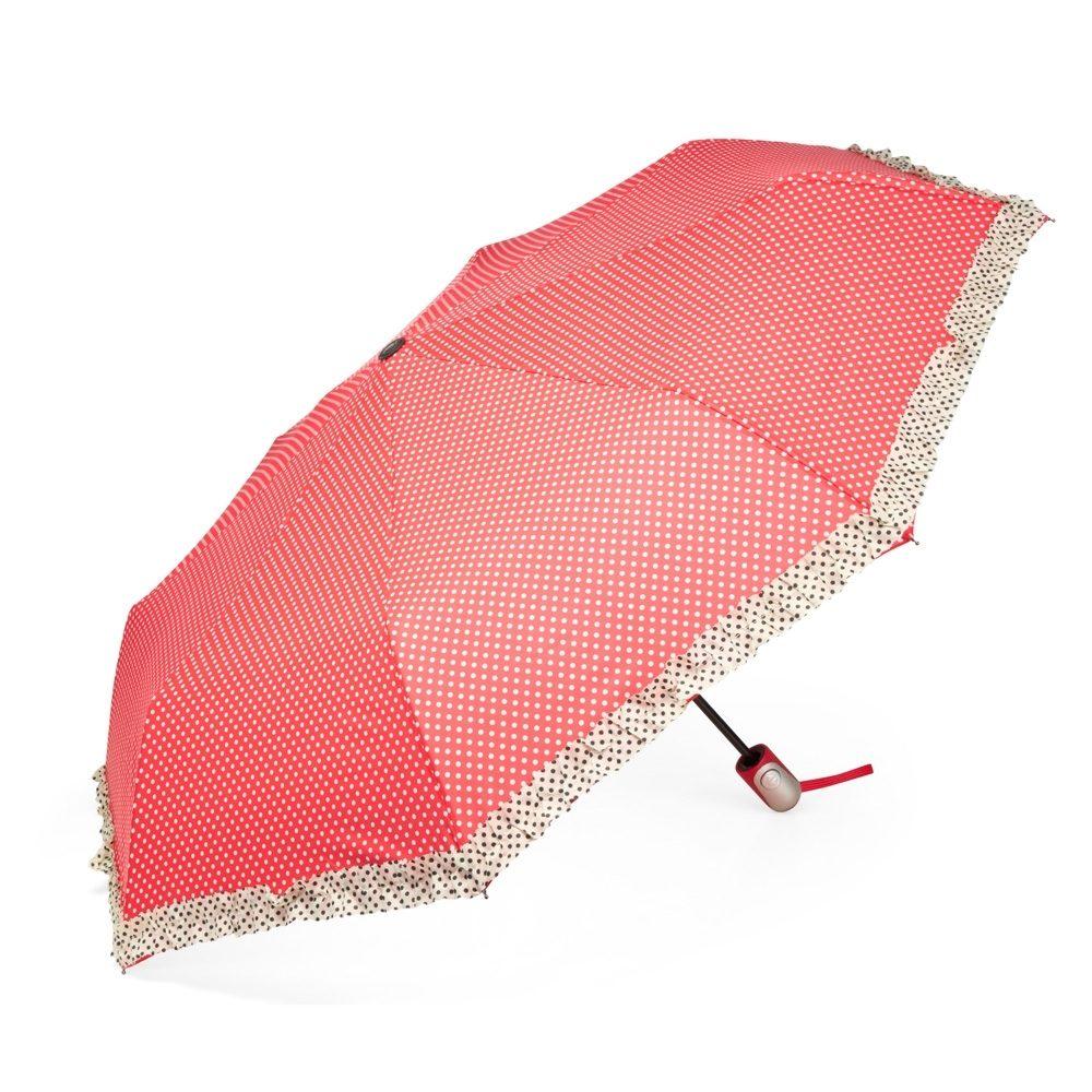 Guarda-chuva automático GU0003 na cor Vermelho e vermelho, brinde personalizado Sky Brindes