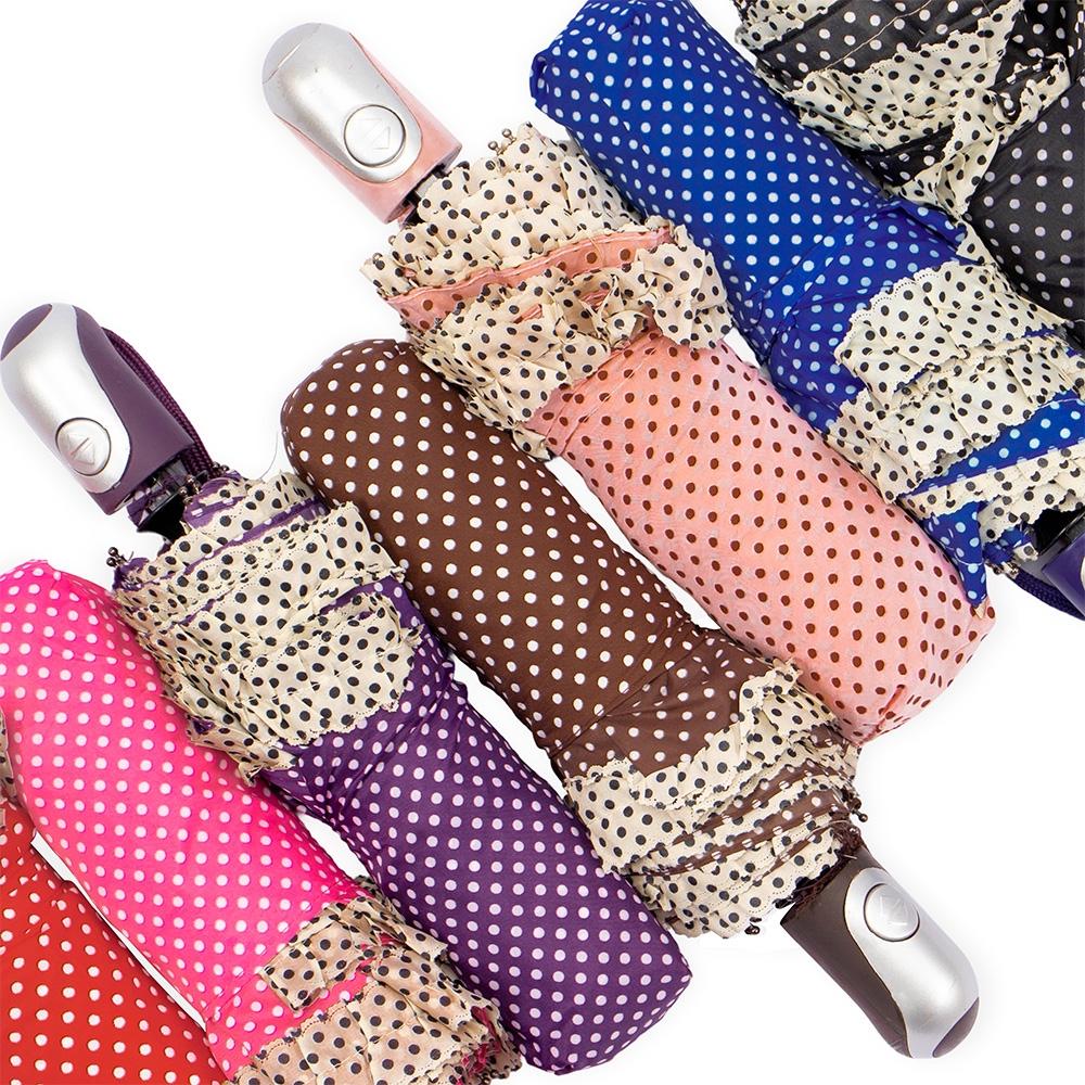 Guarda-chuva automático GU0003 na cor Rosa e cinza, brinde personalizado Sky Brindes