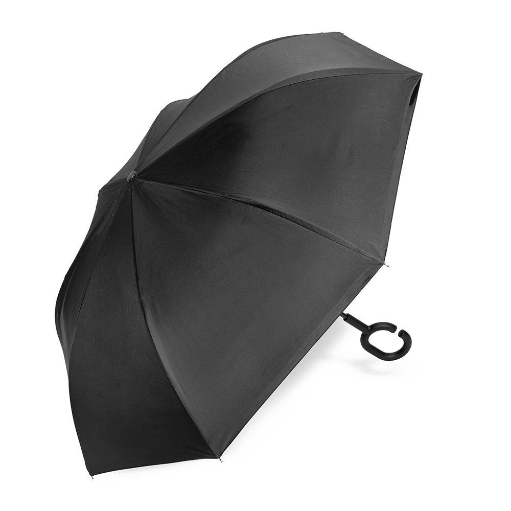 Guarda-chuva invertido GU0008 na cor Azul e preto, brinde personalizado Sky Brindes