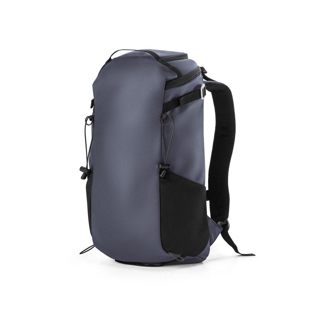 Mochila com revestimento MO1510 na cor Azul, brinde personalizado Sky Brindes