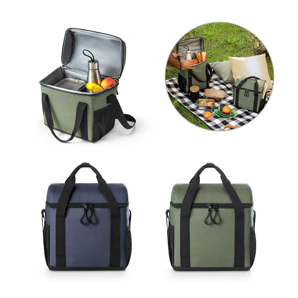 Bolsa térmica almofadada MO1514 na cor Verde escuro, brinde personalizado Sky Brindes
