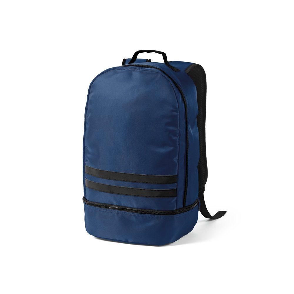 Mochila em 290T poliéster MO1519 na cor Azul, brinde personalizado Sky Brindes