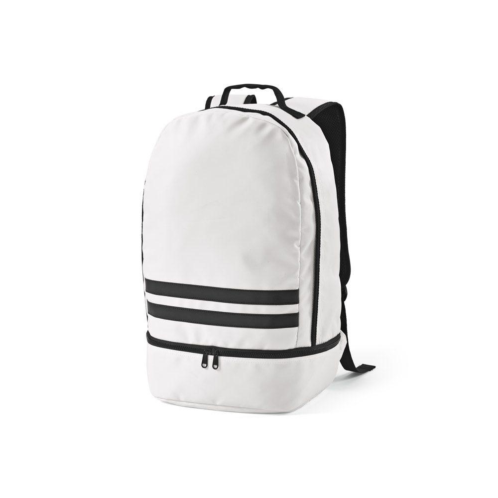 Mochila em 290T poliéster MO1519 na cor Branco, brinde personalizado Sky Brindes
