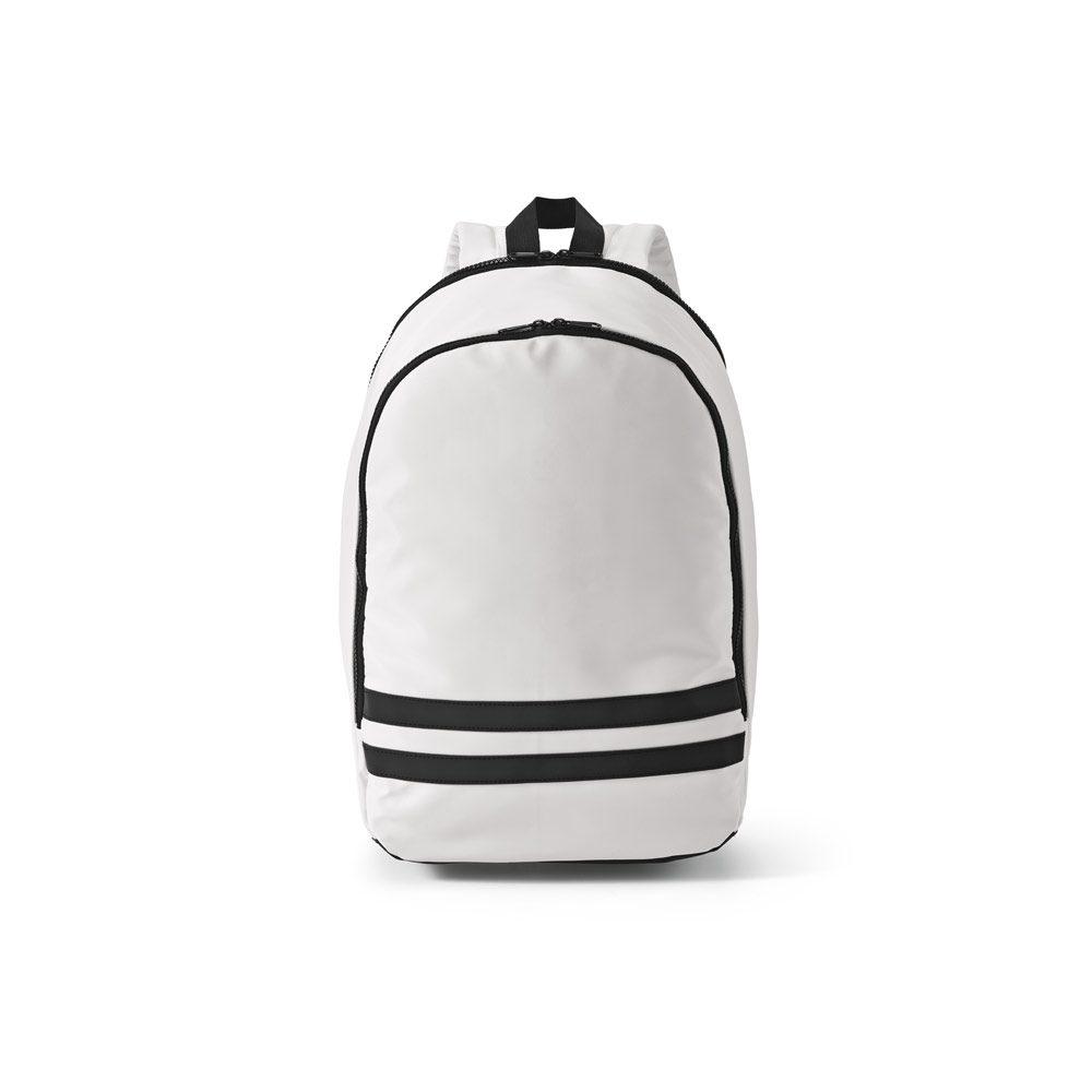 Mochila 290T poliéster reciclado MO1520 na cor Branco, brinde personalizado Sky Brindes