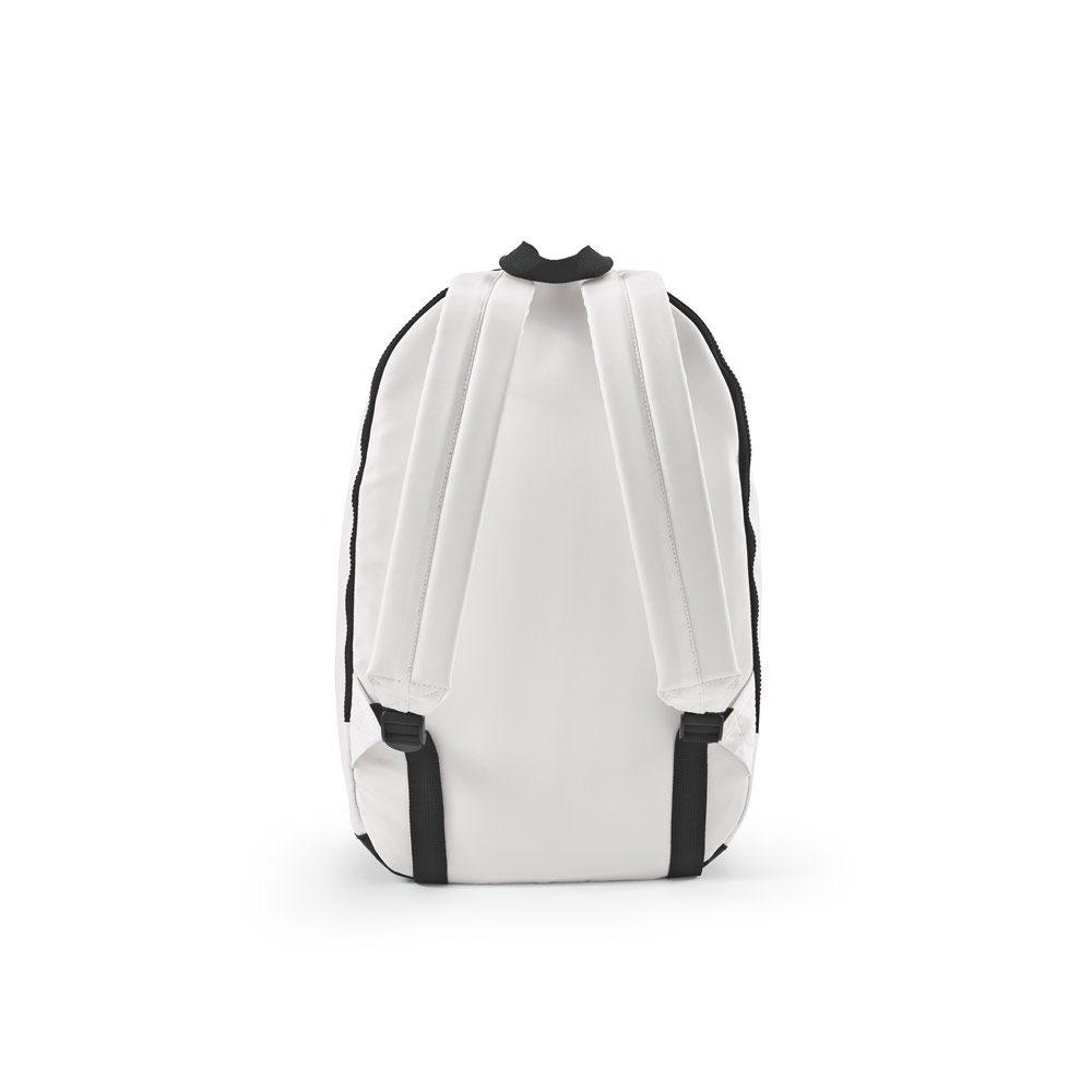 Mochila 290T poliéster reciclado MO1520 na cor Branco, brinde personalizado Sky Brindes