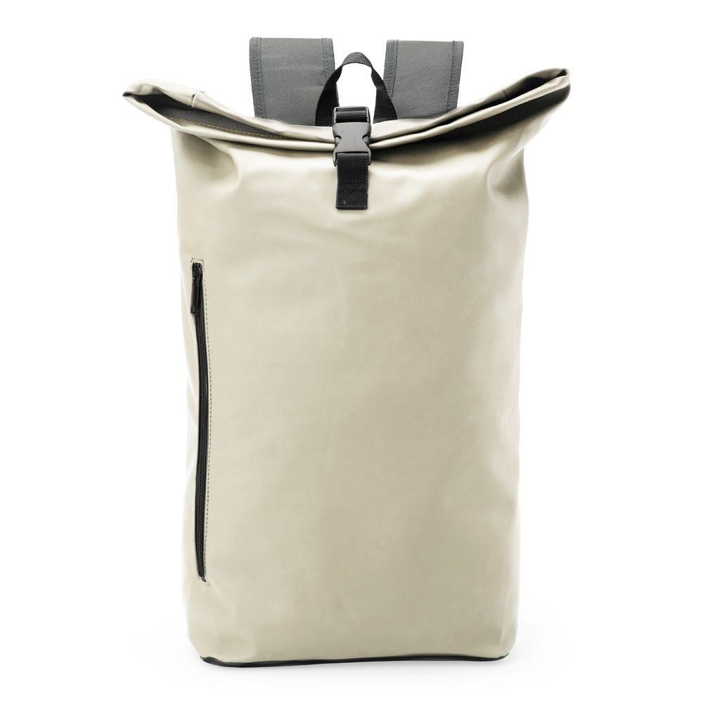 Mochila Couro Sintético 26 Litros MO1671 na cor Bege, brinde personalizado Sky Brindes