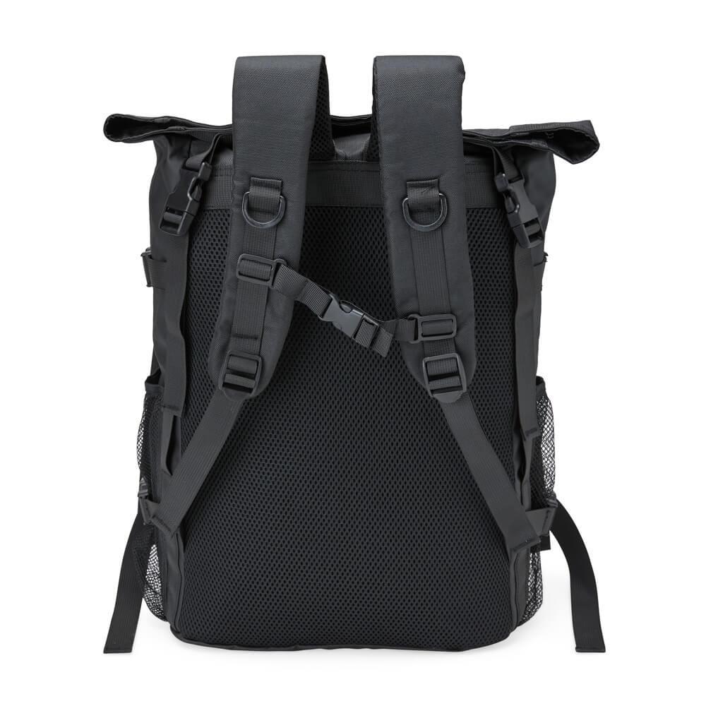Mochila Couro Sintético 34 Litros MO1675 na cor Preto, brinde personalizado Sky Brindes