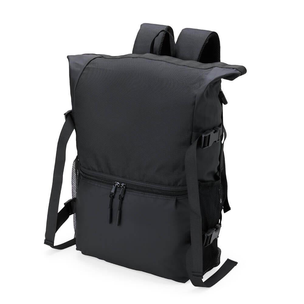 Mochila Couro Sintético 34 Litros MO1675 na cor Preto, brinde personalizado Sky Brindes