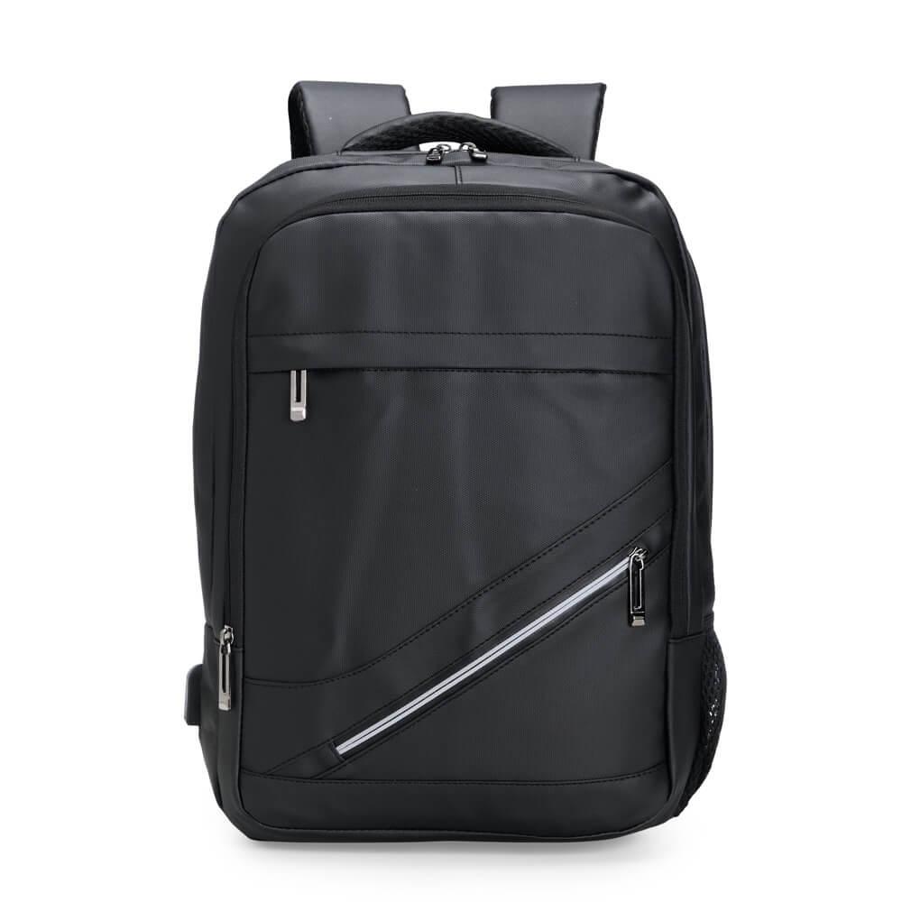 Mochila Couro Sintético 18 Litros MO1680 na cor Preto, brinde personalizado Sky Brindes