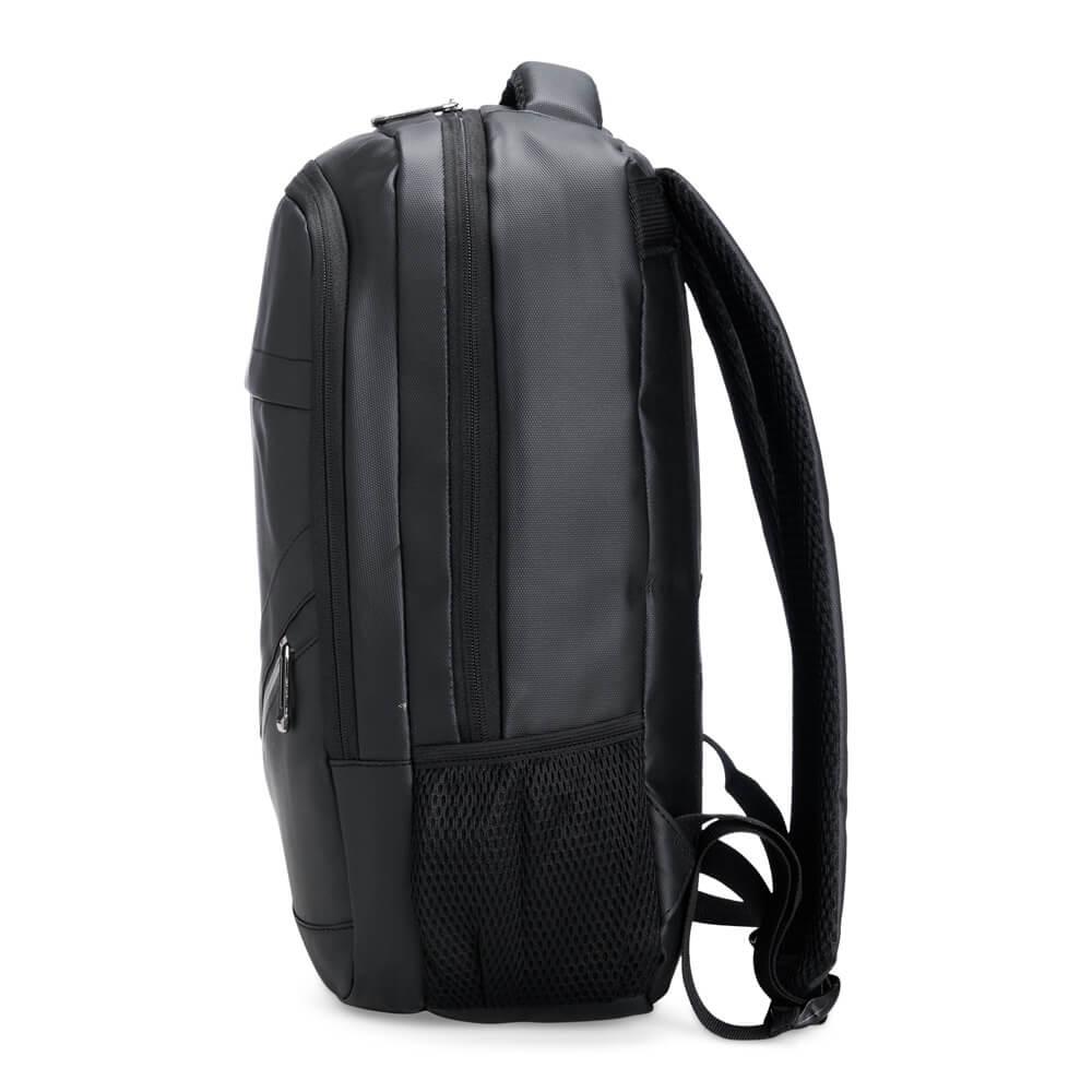 Mochila Couro Sintético 18 Litros MO1680 na cor Preto, brinde personalizado Sky Brindes