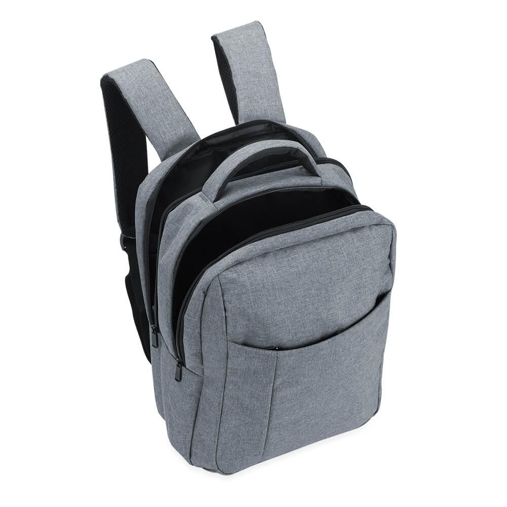 Mochila Nylon MO1692 na cor Chumbo, brinde personalizado Sky Brindes