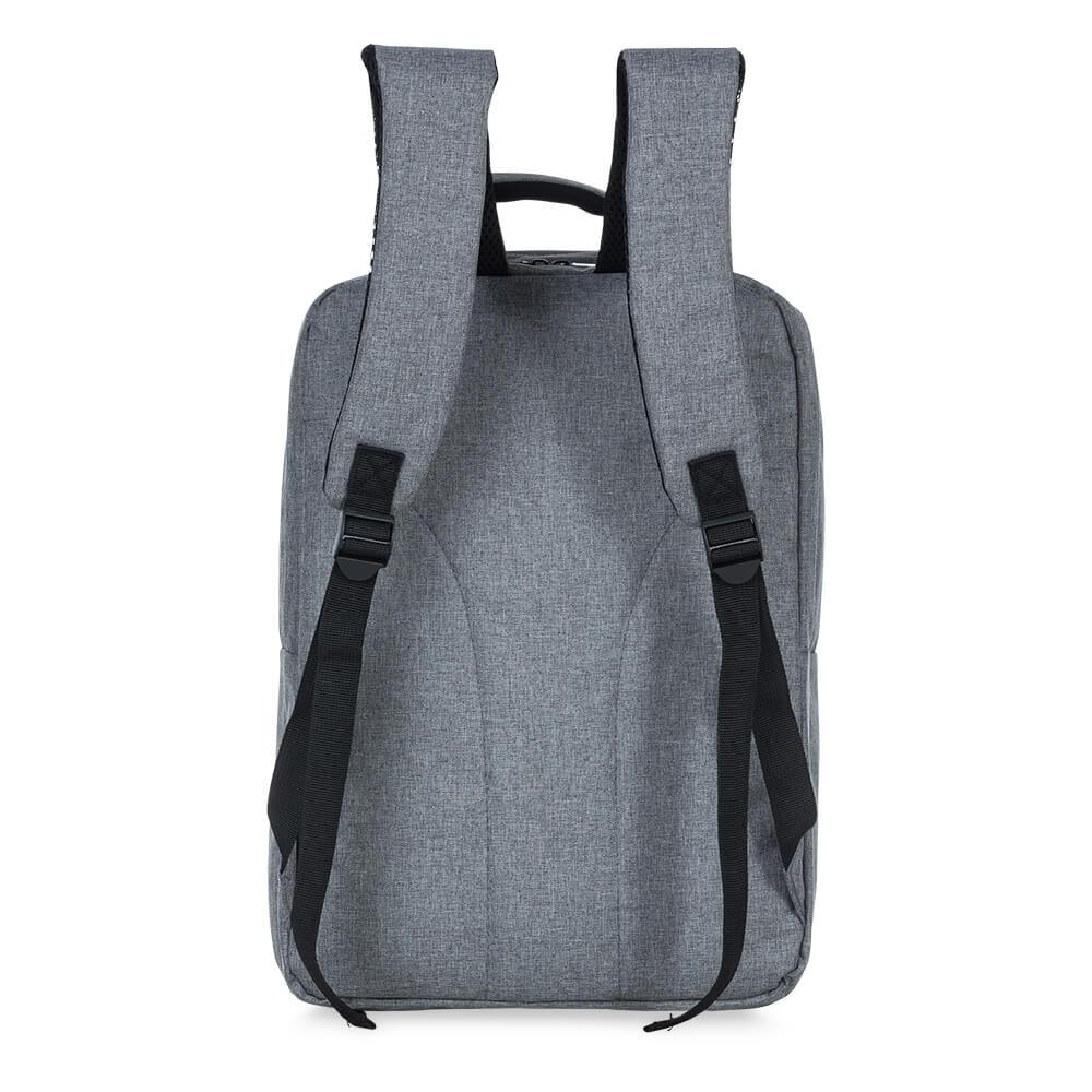 Mochila Nylon MO1692 na cor Chumbo, brinde personalizado Sky Brindes