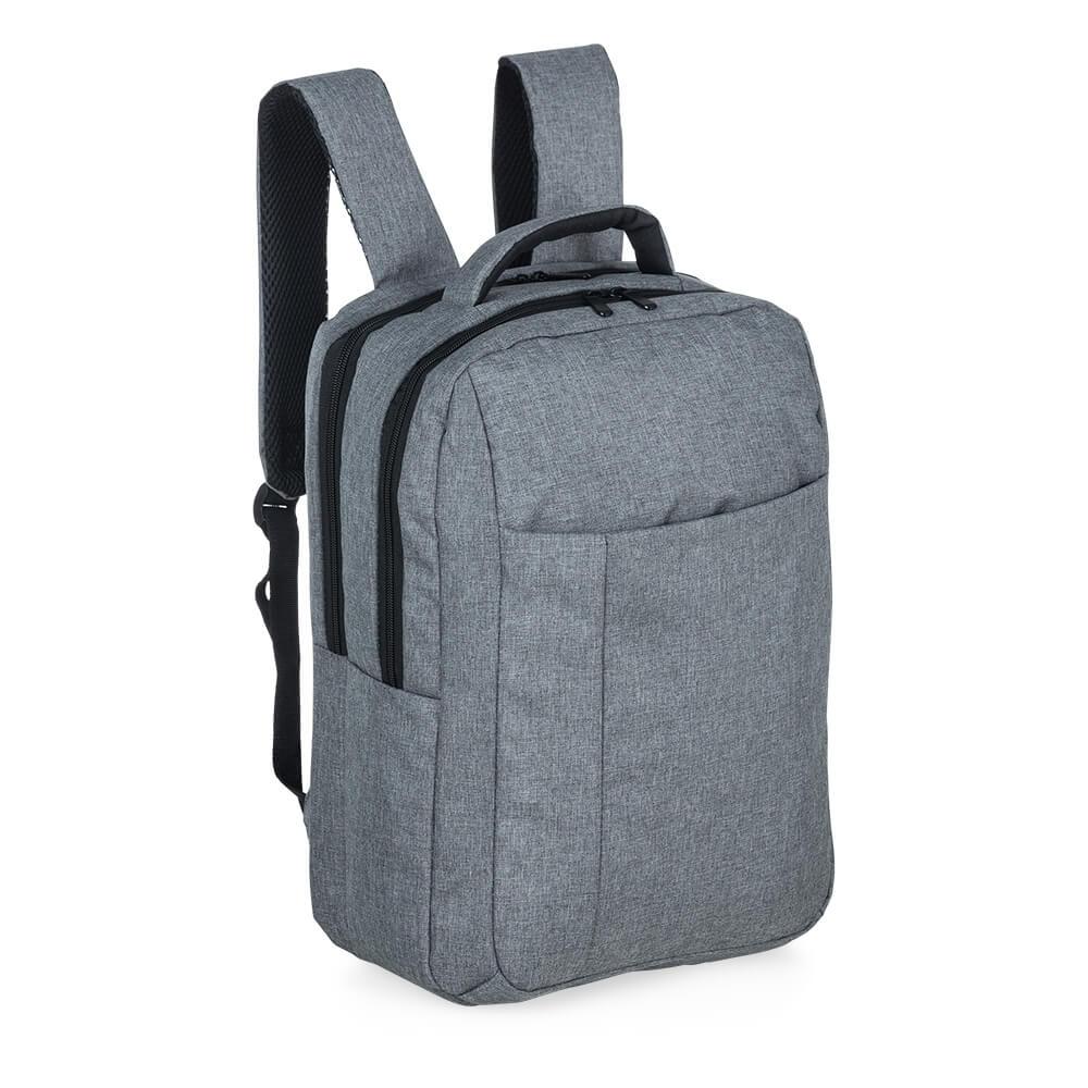 Mochila Nylon MO1692 na cor Chumbo, brinde personalizado Sky Brindes