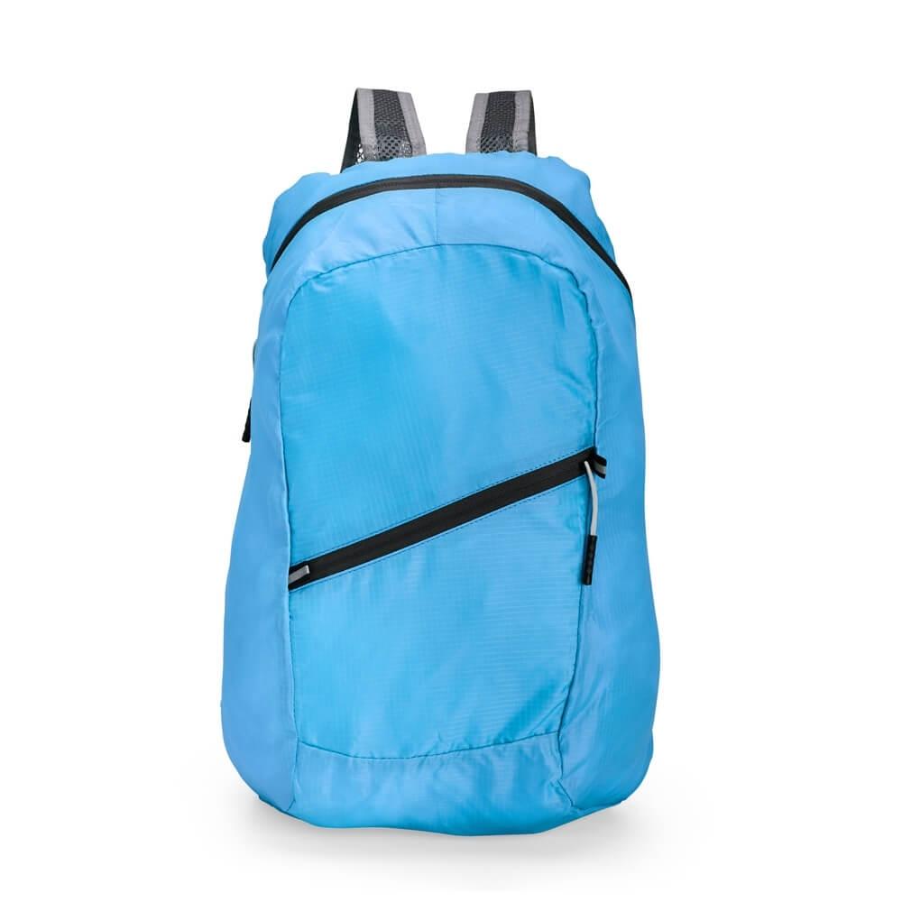 Mochila Dobrável 14 Litros MO1697 na cor Azul claro, brinde personalizado Sky Brindes