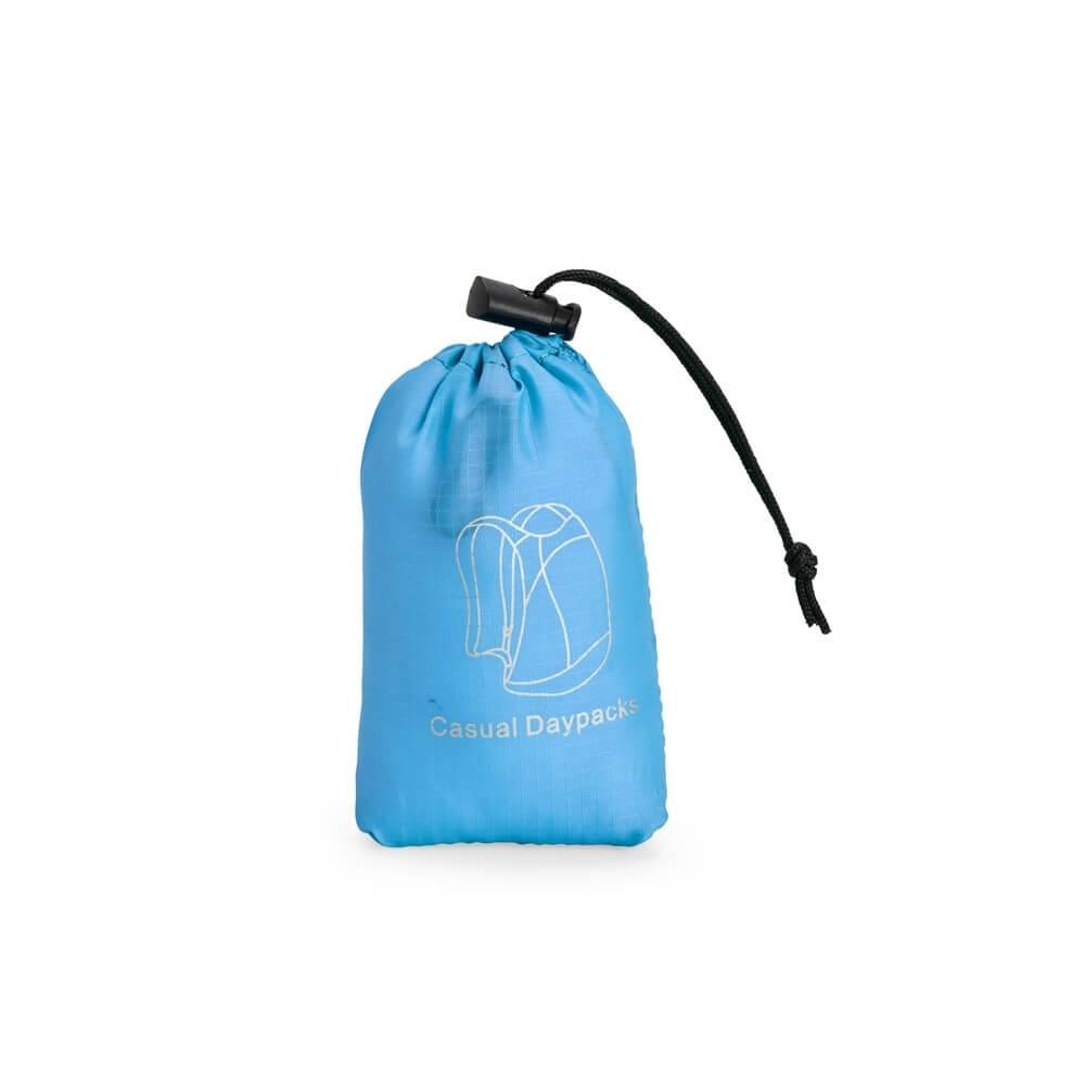 Mochila Dobrável 14 Litros MO1697 na cor Azul claro, brinde personalizado Sky Brindes