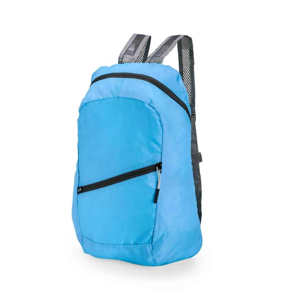 Mochila Dobrável 14 Litros MO1697 na cor Azul claro, brinde personalizado Sky Brindes