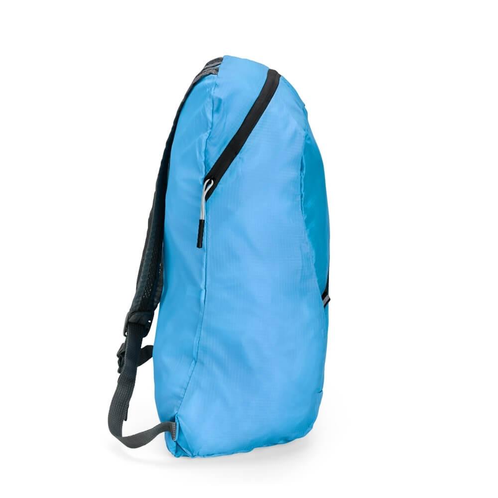 Mochila Dobrável 14 Litros MO1697 na cor Azul claro, brinde personalizado Sky Brindes