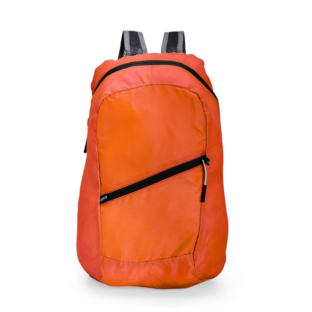 Mochila Dobrável 14 Litros MO1697 na cor Laranja, brinde personalizado Sky Brindes