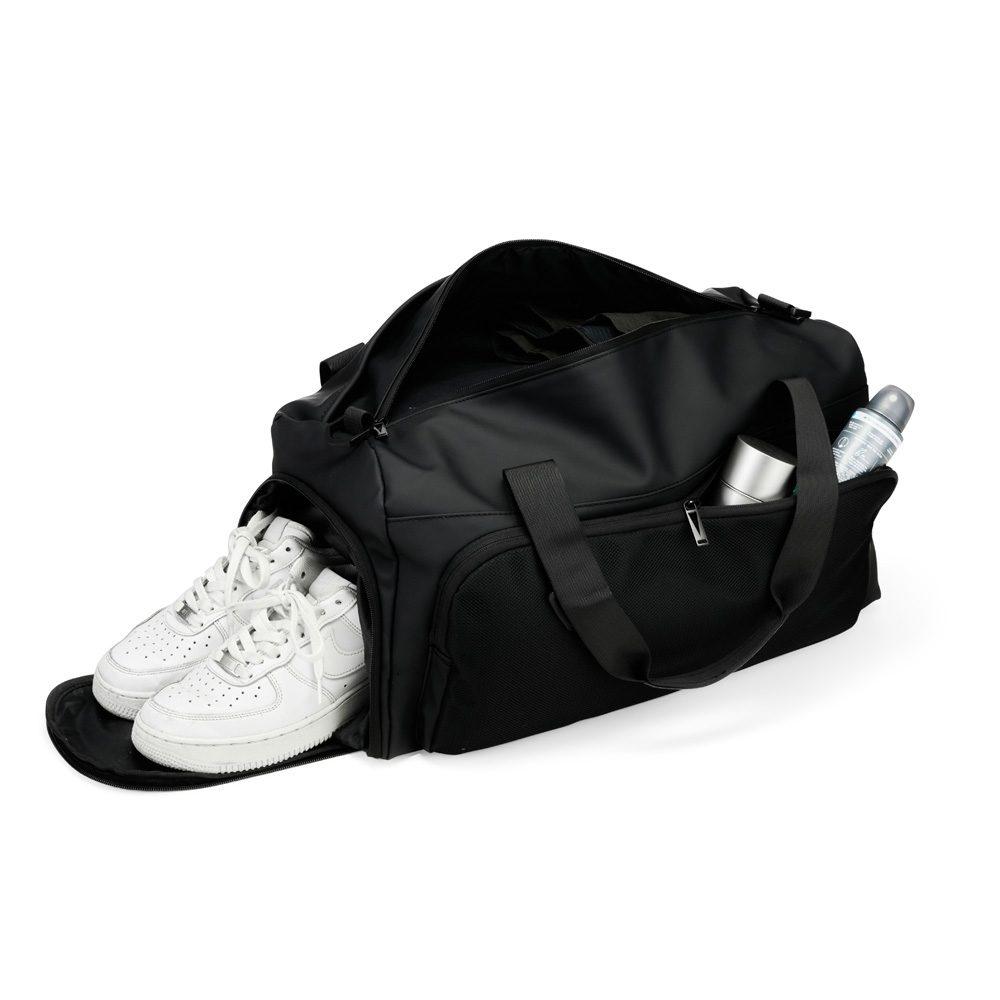 Bolsa Couro Sintético 32 Litros MO1707 na cor Preto, brinde personalizado Sky Brindes