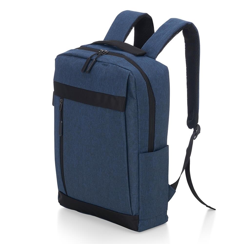 Mochila de Nylon USB 21L MO1708 na cor Azul, brinde personalizado Sky Brindes