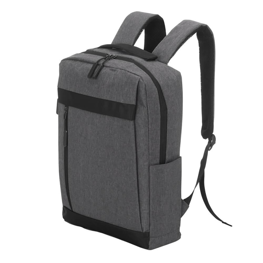 Mochila de Nylon USB 21L MO1708 na cor Cinza, brinde personalizado Sky Brindes