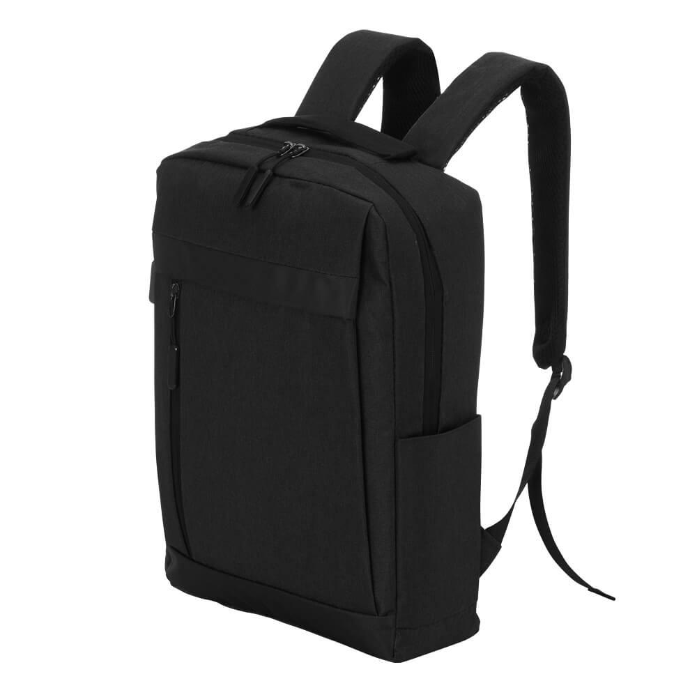 Mochila de Nylon USB 21L MO1708 na cor Preto, brinde personalizado Sky Brindes