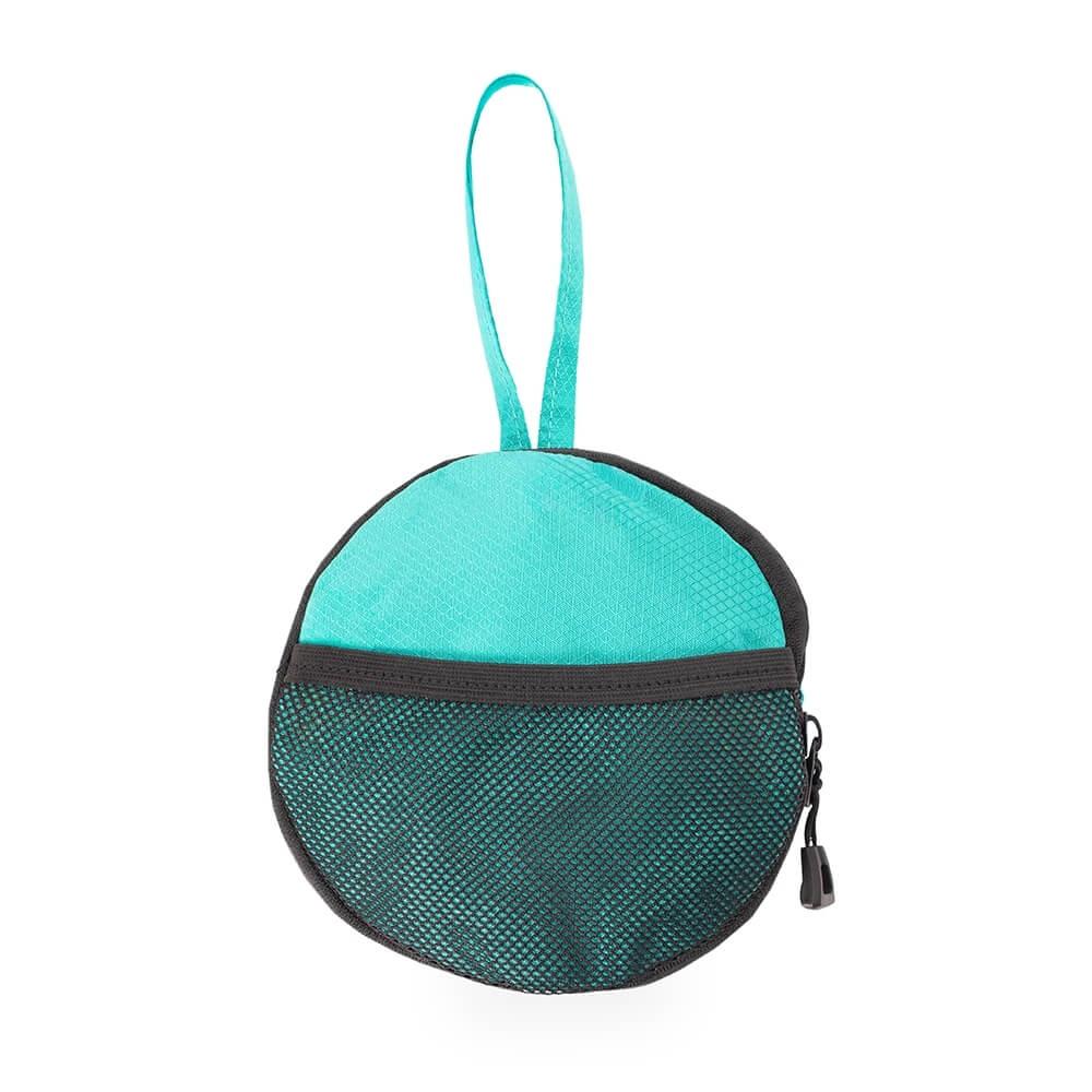 Bolsa Dobrável Poliéster 6 Litros MO1710 na cor Azul claro, brinde personalizado Sky Brindes