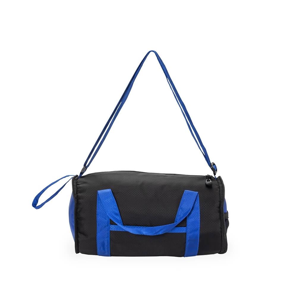 Bolsa Dobrável Poliéster 6 Litros MO1710 na cor Azul, brinde personalizado Sky Brindes