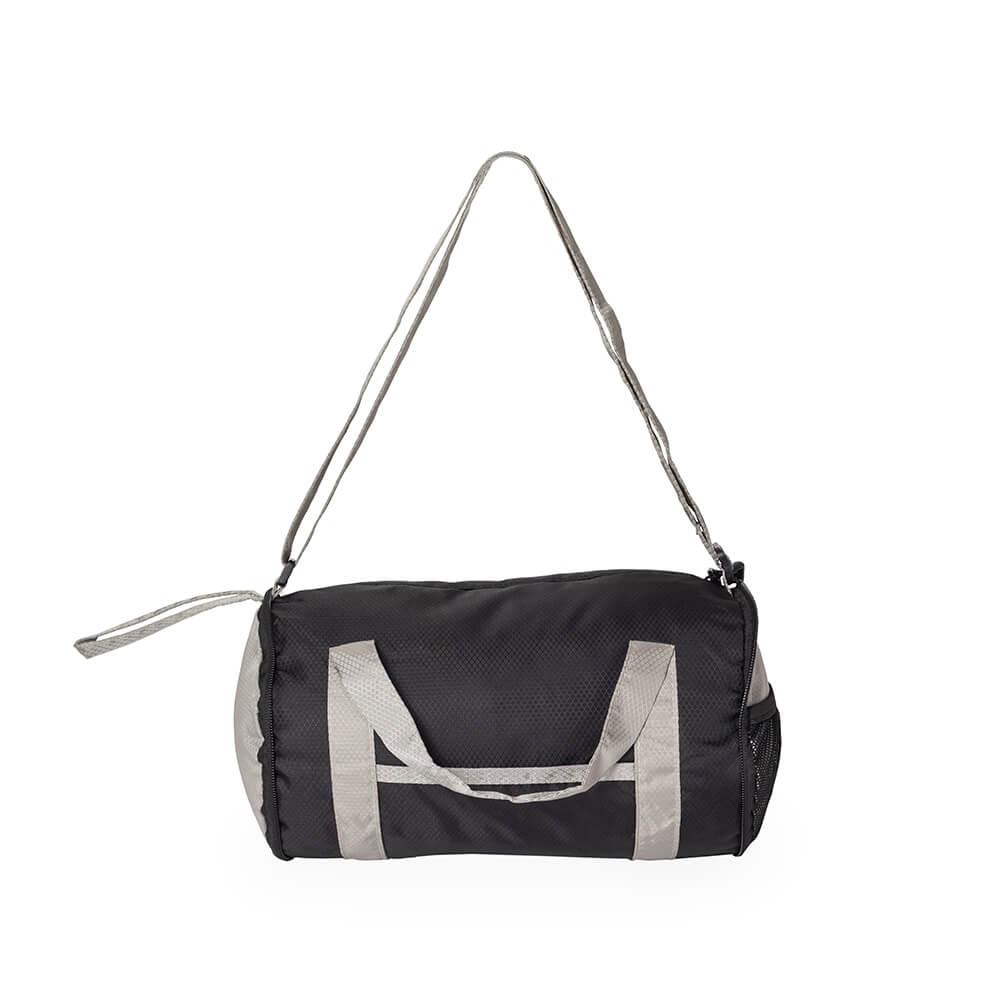 Bolsa Dobrável Poliéster 6 Litros MO1710 na cor Cinza, brinde personalizado Sky Brindes