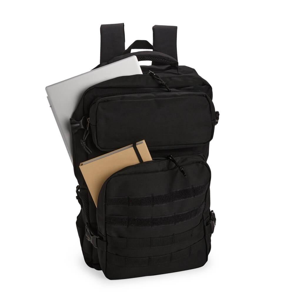 Mochila Oxford 24 Litros MO1715 na cor Preto, brinde personalizado Sky Brindes