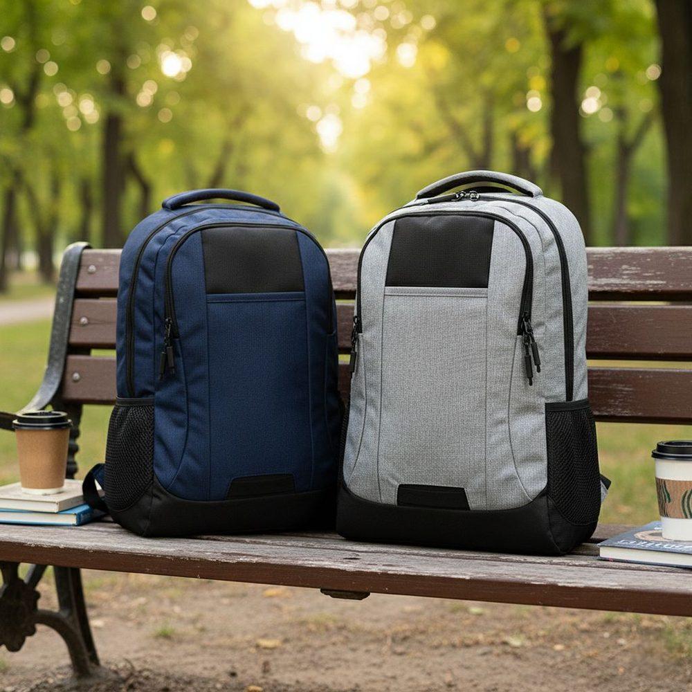 Mochila Oxford 23 Litros MO1719 na cor Azul escuro, brinde personalizado Sky Brindes