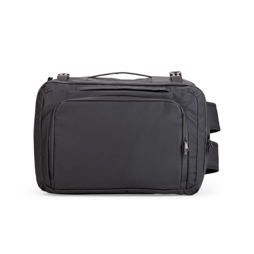 Mochila Couro Sintético 28 Litros MO1727 na cor Preto, brinde personalizado Sky Brindes