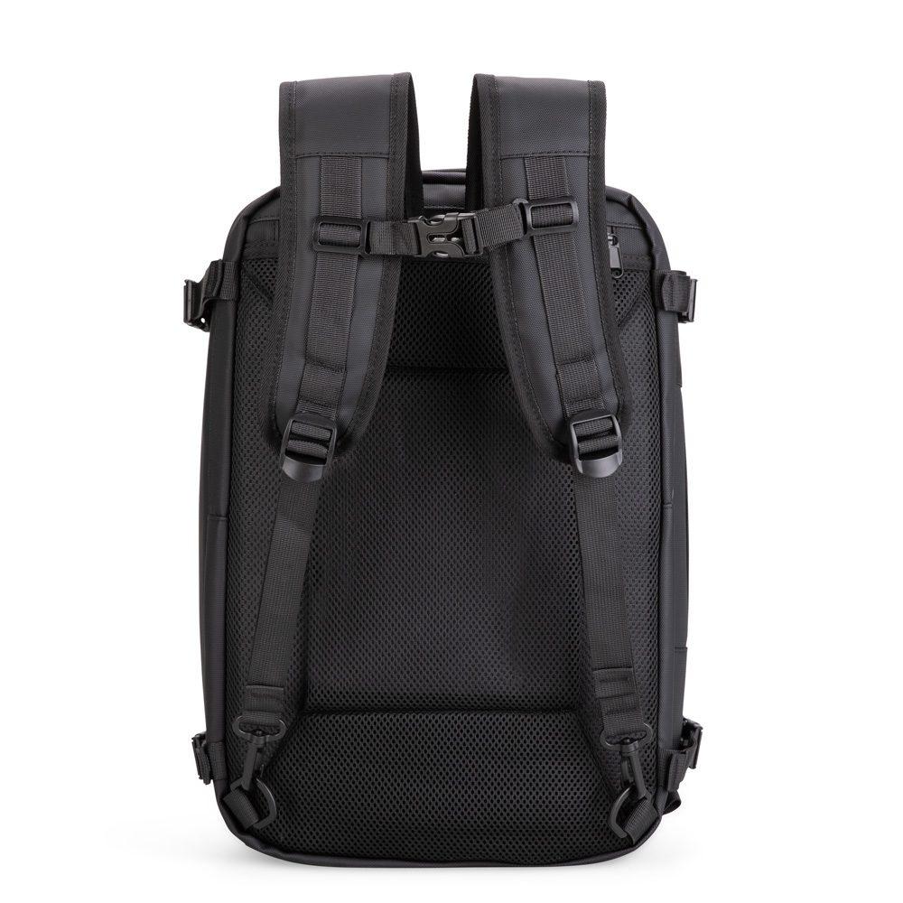 Mochila Couro Sintético 28 Litros MO1727 na cor Preto, brinde personalizado Sky Brindes