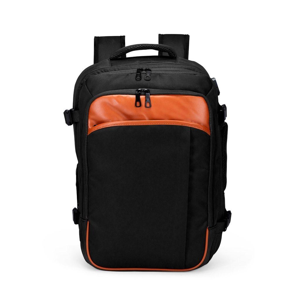 Mochila Expansível Nylon 29 Litros MO1729 na cor Preto, brinde personalizado Sky Brindes