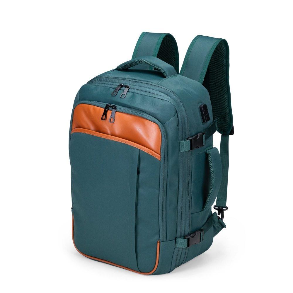 Mochila Expansível Nylon 29 Litros MO1729 na cor Preto, brinde personalizado Sky Brindes