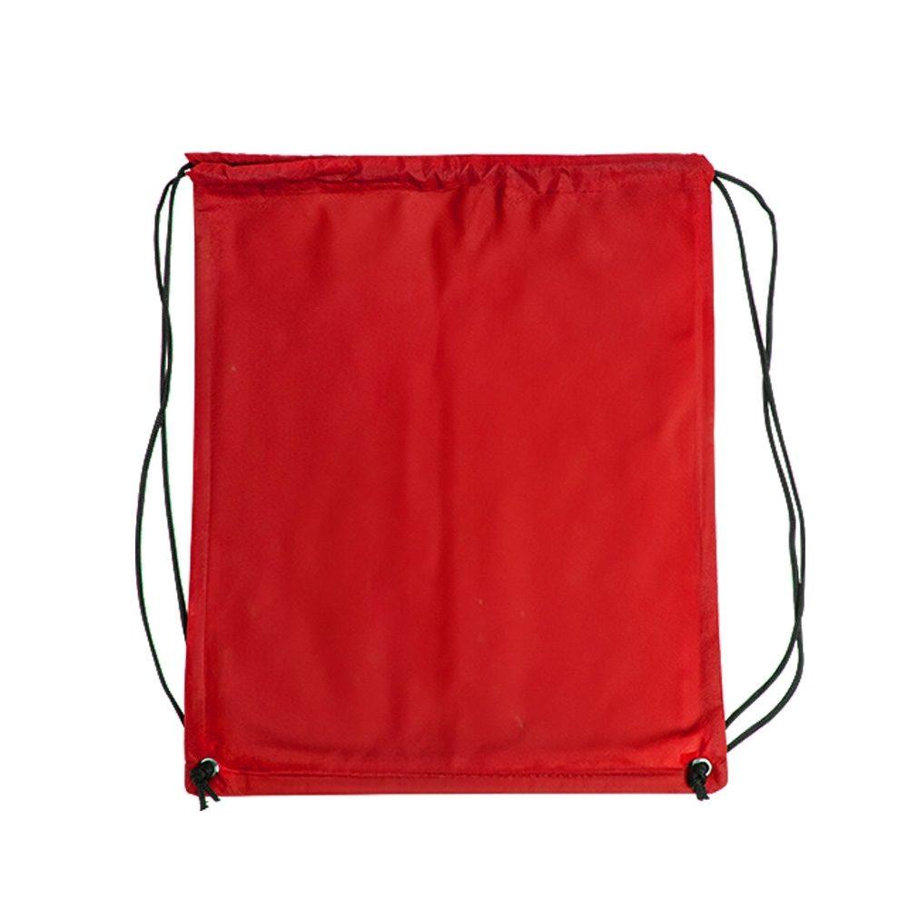 Sacochila tnt MO1733 na cor Vermelho e inox, brinde personalizado Sky Brindes
