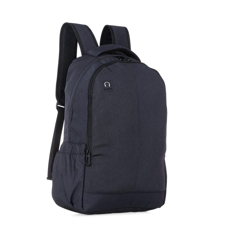 Mochila poliester MO1735 na cor Preto, brinde personalizado Sky Brindes