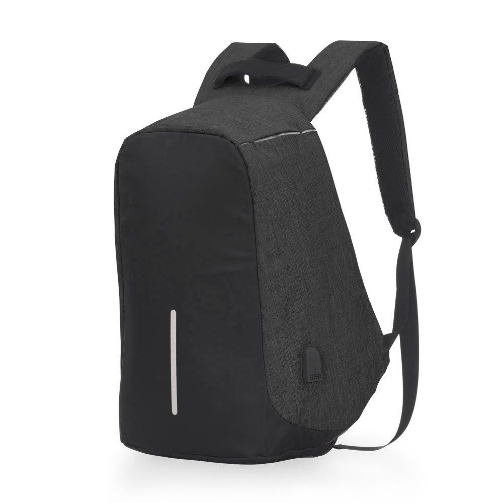 Mochila anti-furto MO1736 na cor Preto, brinde personalizado Sky Brindes