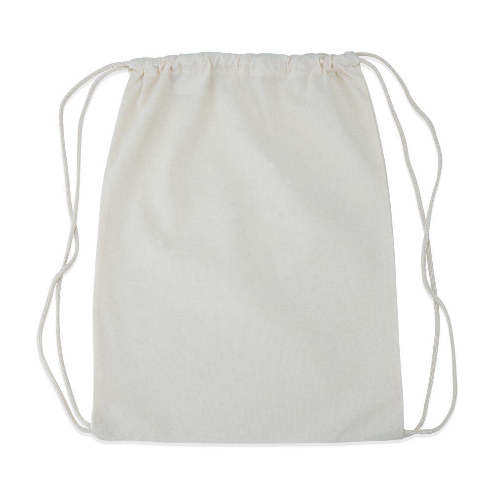 Sacochila algodão g MO1737 na cor Bege, brinde personalizado Sky Brindes