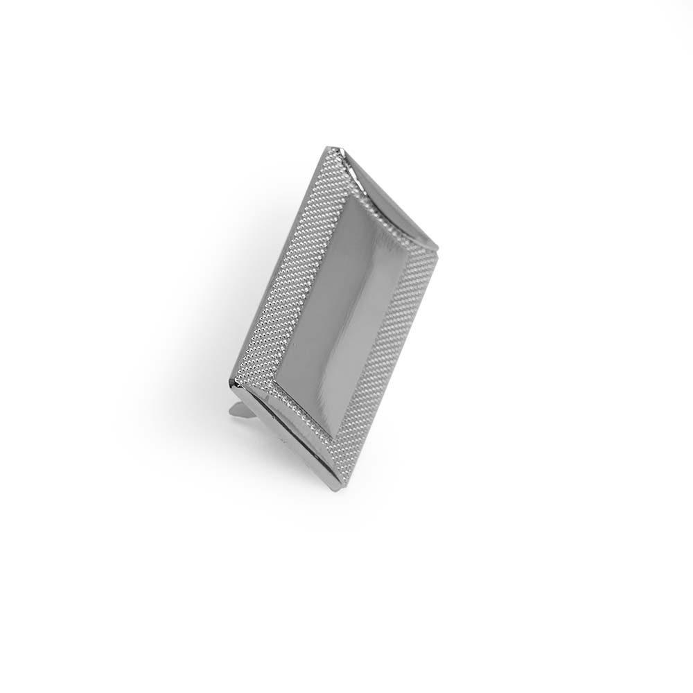 Plaquinha em metal p gravação MO1740 na cor Prata, brinde personalizado Sky Brindes